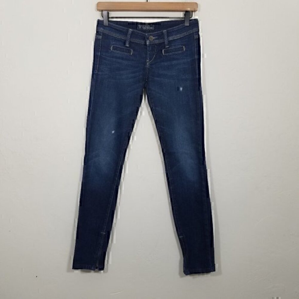 Guess‎ Skinny Jeans Zipper Leg Blue Size 25